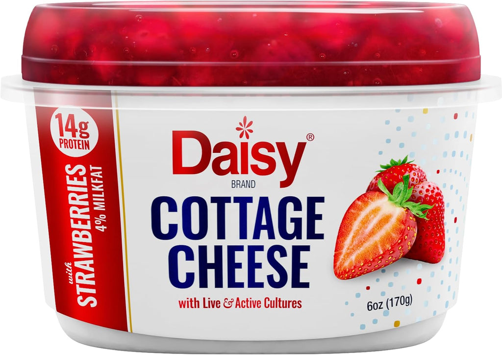 Daisy Brand Strawberry Single 4% Cottage Cheese, 6.0 Oz