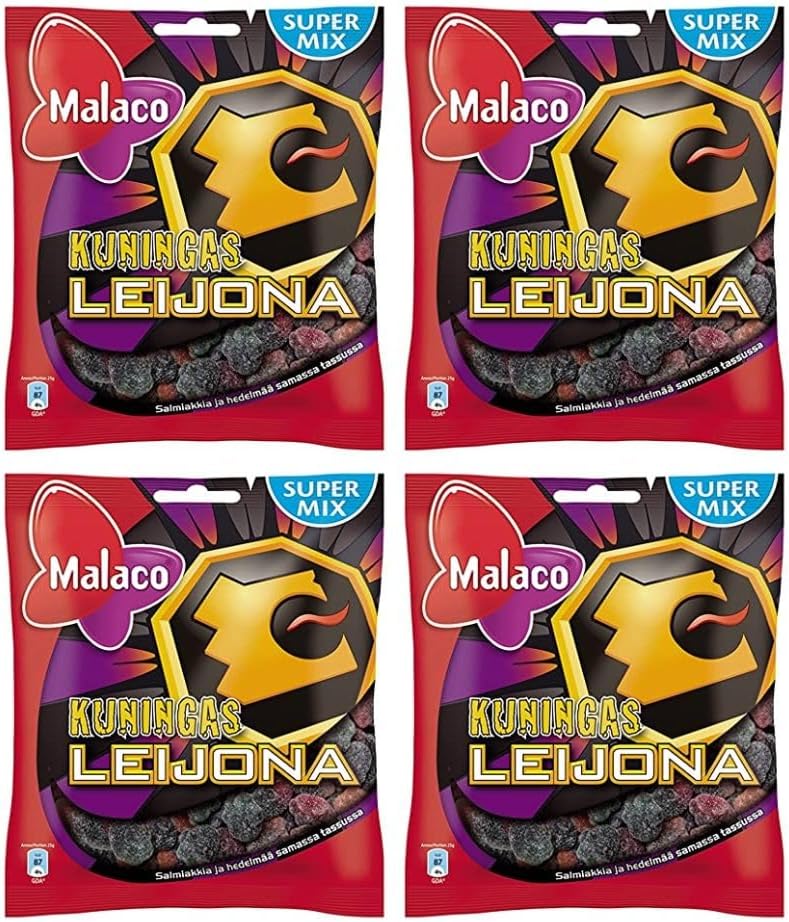 Cloetta Leijona Kuningas confectionery mix Candy 4 Packs of 300g