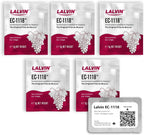 Lalvin EC-1118 Wine Yeast (5 Pack) - Champagne Yeast - Make Wine Cider Mead Kombucha At Home - 5 g Sachets - Saccharomyces cerevisiae - Sold by CAPYBARA Distributors Inc.