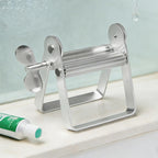 Silver Aluminum Alloy Toothpaste and Hair Dye Squeezer Tool Manual Tube Extruder for Home Bathroom Use