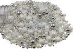 Edible White Silver Sugar Pearls Candy Sprinkles 120G/ 4.23Ounce Baking Cake Sprinkles Cupcake and Cake Topper Cookie Decorations Wedding Party Valentines Halloween Christmas Supplies