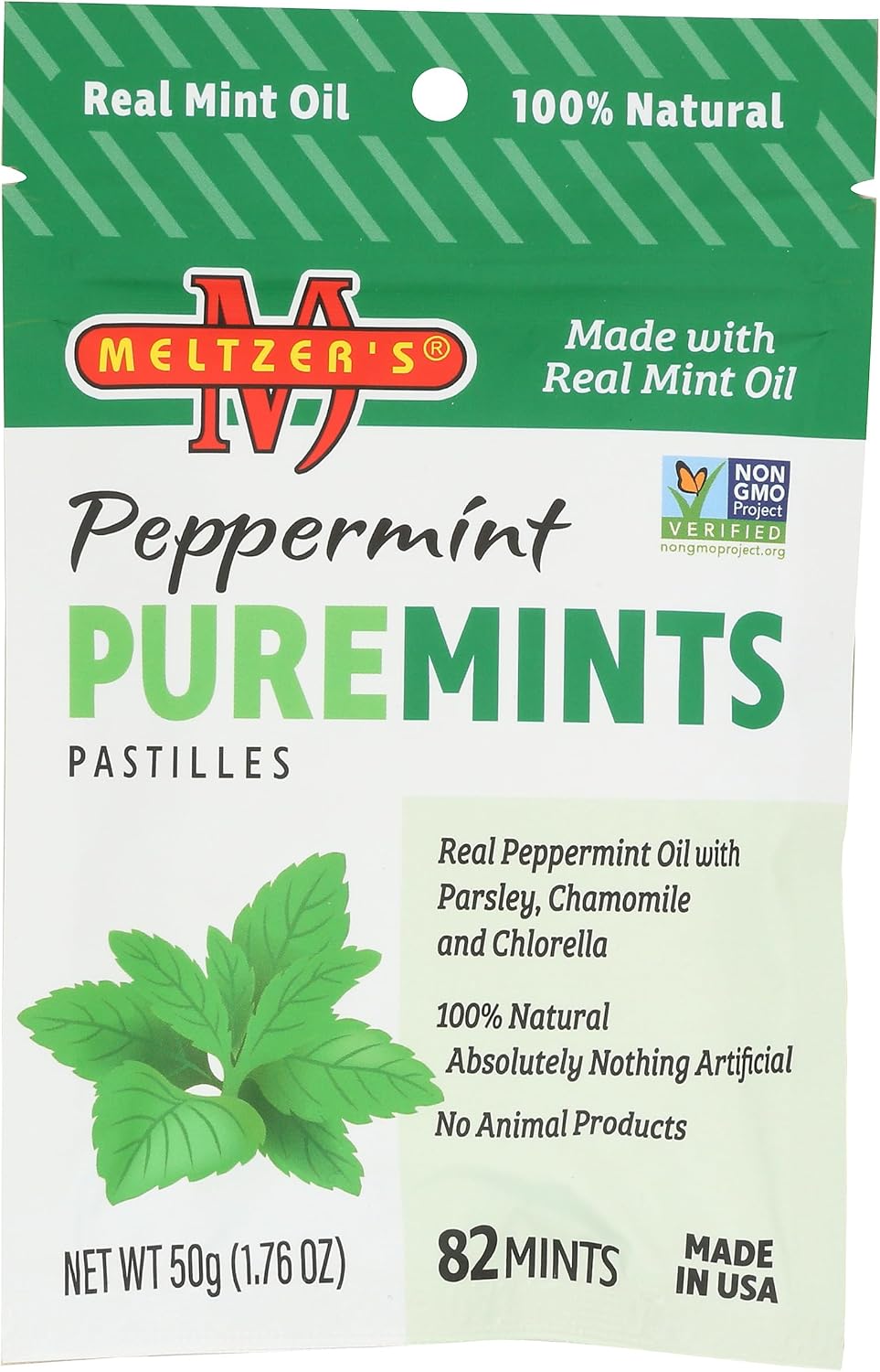 Meltzer's, Puremints Peppermint Tin, 1.76 Ounce