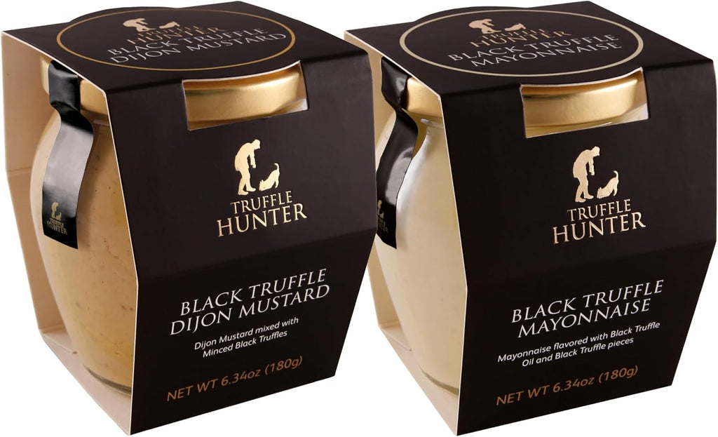 TruffleHunter - Black Truffle Mustard and Black Truffle Mayonnaise - 2 x 6.34 Oz