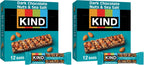 KIND Nut Bars, Dark Chocolate Nuts and Sea Salt, Healthy Snacks, Gluten Free, Low Sugar, 6g Protein, (Pack of 24)