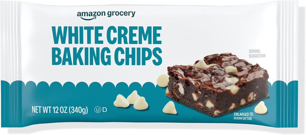 Amazon Grocery, White Creme Baking Chips, 12 Oz