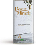 DESERT MIRACLE Cold Pressed Polyphenol Rich Moroccan Olive Oil, Extra Virgin Olive Oil with High Polyphenols, Organic, First Cold Pressed EVOO From Morocco, 5 Liter Can