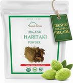 Organic Haritaki Powder — Deep Gut Cleanse & Daily Digestive Reset | Ancient Ayurvedic Rejuvenation | 1/2 lb | 100% Whole Fruit Terminalia Chebula |Organic, Non-GMO, Vegan
