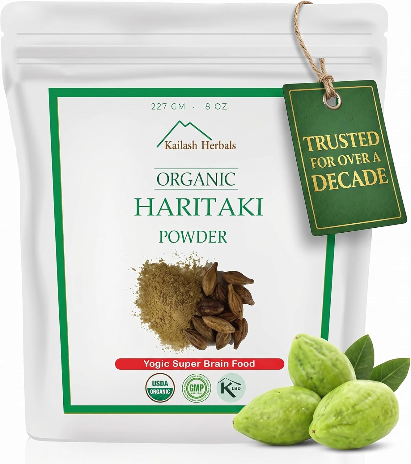 Organic Haritaki Powder — Deep Gut Cleanse & Daily Digestive Reset | Ancient Ayurvedic Rejuvenation | 1/2 lb | 100% Whole Fruit Terminalia Chebula |Organic, Non-GMO, Vegan