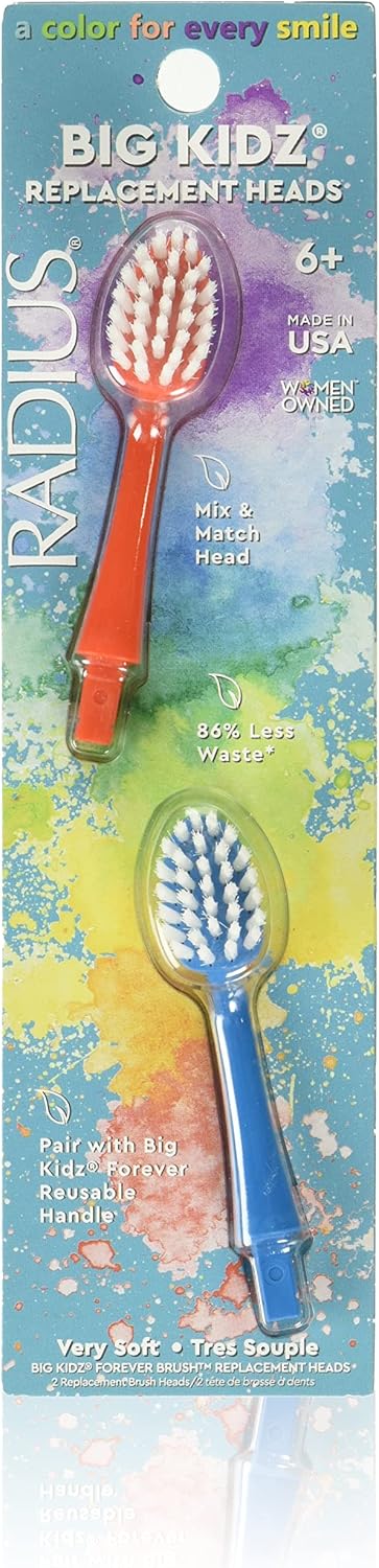 Radius Kidz Replacement Heads Very Soft 2 Pack, 1 EA