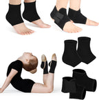 Tarpop 2 Pairs Kids Ankle Brace Set Foot Support Stabilizer Wraps Protector Guard Knitted Ankle Sleeve Sock Support Compression Socks for Injury Prevention(Black,Medium)
