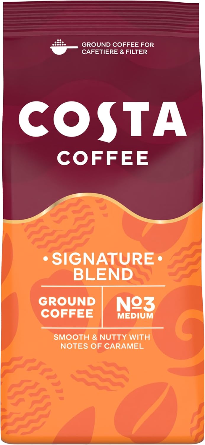 Costa Coffee Mocha Italia Signature Blend Ground for Cafetiere & Filter 200g