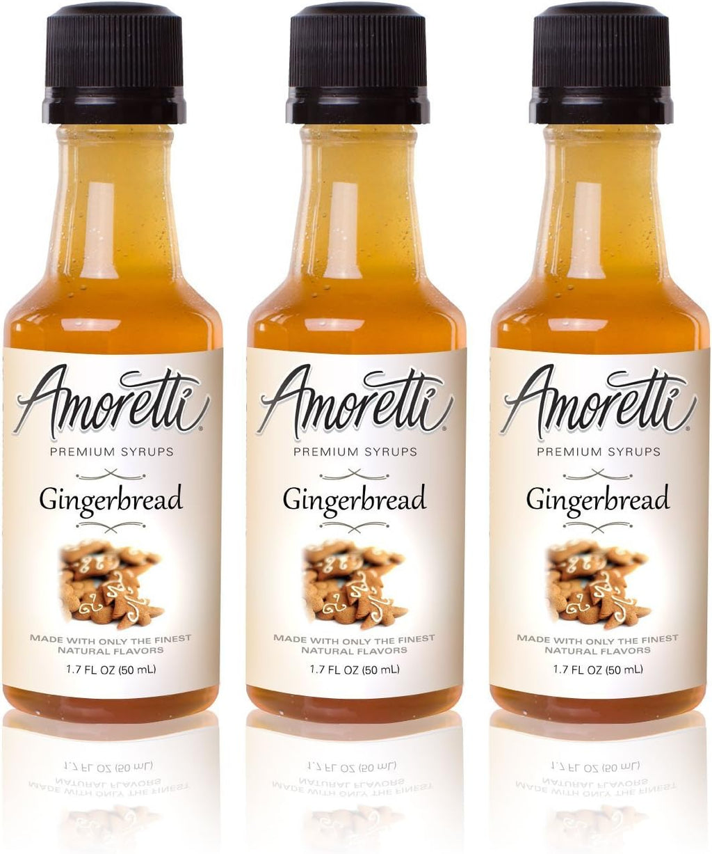 Amoretti Premium Gingerbread Syrups 50ml 3 Pack