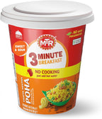 MTR 3minute Khatta Meetha Poha - Ready-to-Cook Mix - Authentic Indian Food in Just 3 Minutes - 100% Vegetarian - No Added Preservatives - Just Add Hot Water - Quick & Easy ( (Khatta Meetha Poha Cuppa - 80g, Pack of 6)