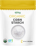 Quay Naturals Organic Corn Starch, 1.5 lb – Non-GMO, Gluten-Free, Vegan & Aluminum-Free – Thickener for Baking, Frying, Sauces & Natural Cleaning