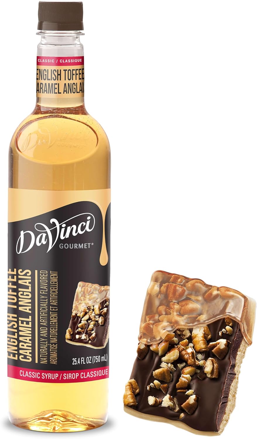 DaVinci Gourmet Classic English Toffee Syrup, 25.4 Fluid Ounces (Pack of 1)