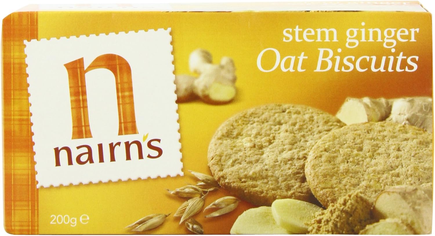 Nairn's Stem Ginger Oat Biscuits, 7.1-Ounce Boxes (Pack of 6)