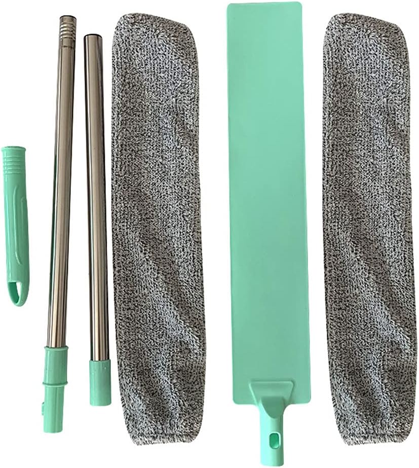 VALINK Extendable Gap Cleaning Brush, Bedside Dust Brush Long Handle Mop, Reusable Microfibre Duster Sweeping Brush