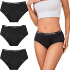 Women's High Absorbency Period Cotton Underwear Heavy Flow Leakproof Panties Washable Incontinence Briefs Multipack