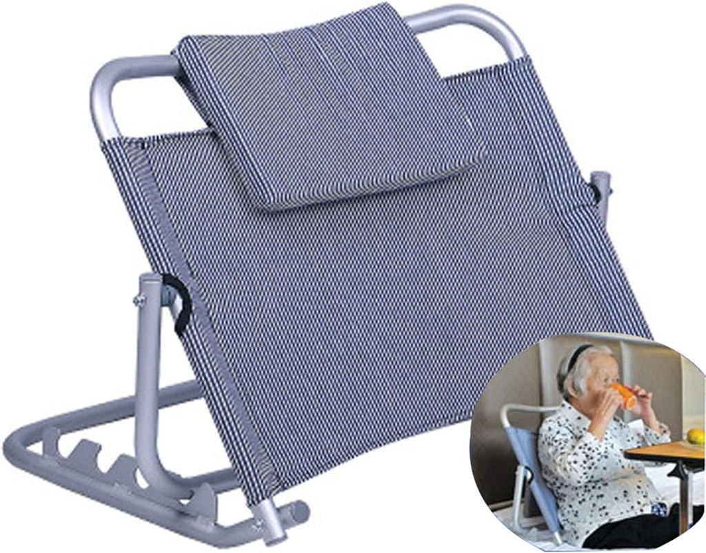 Adjustable Padded Change Angle of Backrest Support Fabric Bed Back Rest Multi-Function Nursing Backrest,Aluminum Alloy + Cotton Fabric,for Bedridden Elderly for Bed