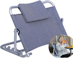 Adjustable Padded Change Angle of Backrest Support Fabric Bed Back Rest Multi-Function Nursing Backrest,Aluminum Alloy + Cotton Fabric,for Bedridden Elderly for Bed