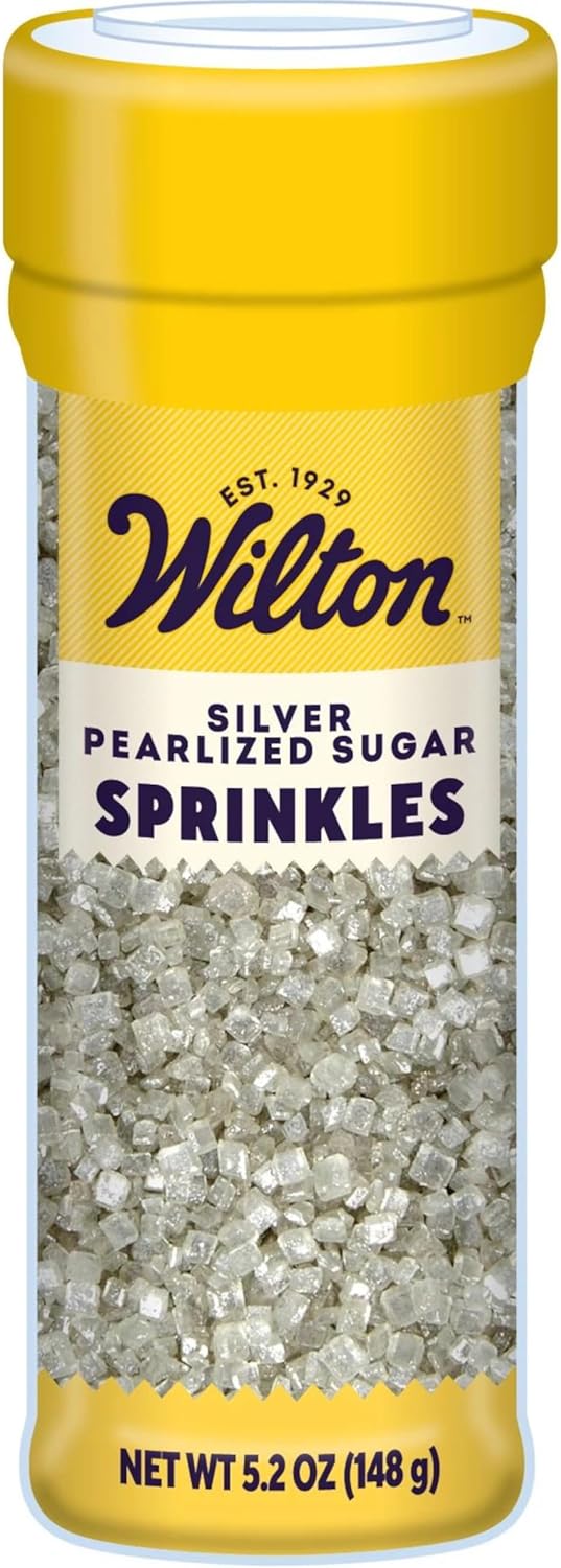 Wilton Pearlized Sugar Food Decorative, Silver, 5.25 oz