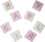 Baby Girl Blocks Sugarcraft Toppers