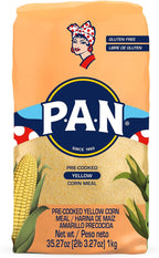P.A.N. Yellow Corn Meal – Pre-cooked Gluten Free and Kosher Flour for Arepas (2.2 lb/Pack of 1)