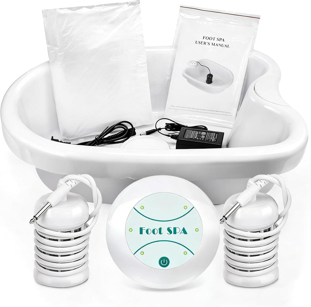 Ionic Detox Foot Bath Machine, Personal Ionic Foot Cleanse Ionic Foot Bath SPA Machine Foot Detox System for Home Beauty Salon Spa with Basin, 100 Liners