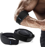 AGPTEK Elbow Brace for Tendonitis and Tennis Elbow 2 Pack, Tennis Golfers Elbow Support Arm Band Pain Relief Elbow Wrap Weightlifting Elbow Strap with Compression Pad for Men & Women, Grey