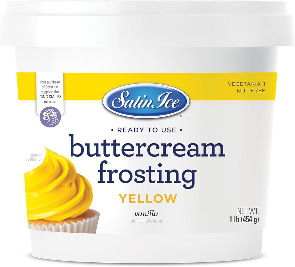 Satin Ice Yellow Buttercream Frosting - 1lb - Pail