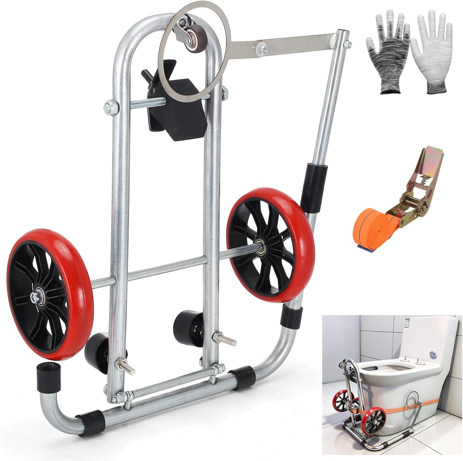Upgraded Version Toilet Cart Jack. The Toilet Jack Tool With Positioning Aand Mobile Folding Functions Is An Auxiliary Tool For Plumbers' Maintenance And Installation