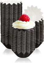 200 PCS Cupcake Liners TIE-DailyNec Flared Muffin Baking Cups Holder Greaseproof Coated Cake Cups, Food Grade Safe Brioche Wrappers for Birthday Party Wedding Anniversary (Brown)