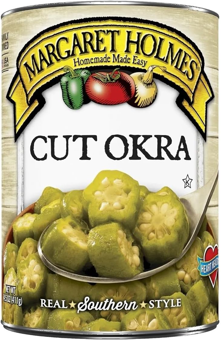 Margaret Holmes Cut Okra (Pack of 3) 14.5 oz Cans