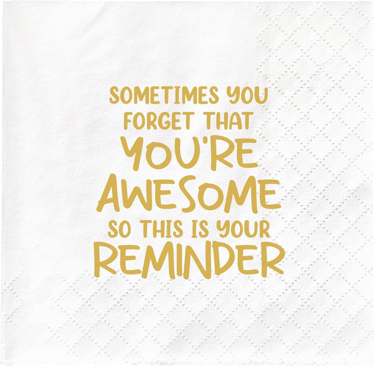 Joyiou Thank You Gifts Napkins, Inspirational Gifts for Women, Men, Coworker, Birthday Party Gift Supplies for Women, Best Friend, Daughter, Mom, Sometimes You Forget You are Awesome, 4.5x4.5In, 50Pcs