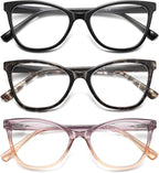 LKEYE Reading Glasses Women Cat Eye Blue Light Computer Readers Stylish Spring Hinge Designer Fashion Cute Eyeglasses LK6094