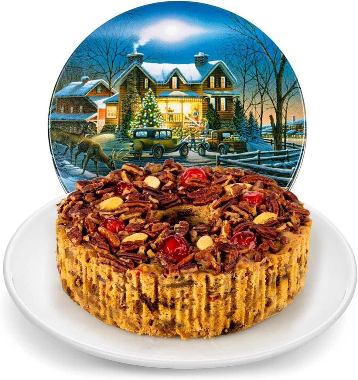 Beatrice Bakery Co. Original Fruitcake in Holiday Tin, Grandma's Old Fashioned Fruit and Nut Freshly Made, Brandy, Bourbon and Rum Fruitcake, Est. 1917 (48 oz Tin)