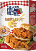 Calhoun Bend Mill Nashville Hot Style Crispy Fry Mix, Spicy Southern Seasoning for Perfect Chicken Tenders & Sandwiches, Fiery Flavor, Ideal for Air Fryer or Deep, 8 oz