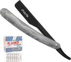 ChoCho Track Straight Razor Stainless Steel with 100 blades Single Edge Blade Barber Shaving Razor for Men Professional Cut Throat Razors