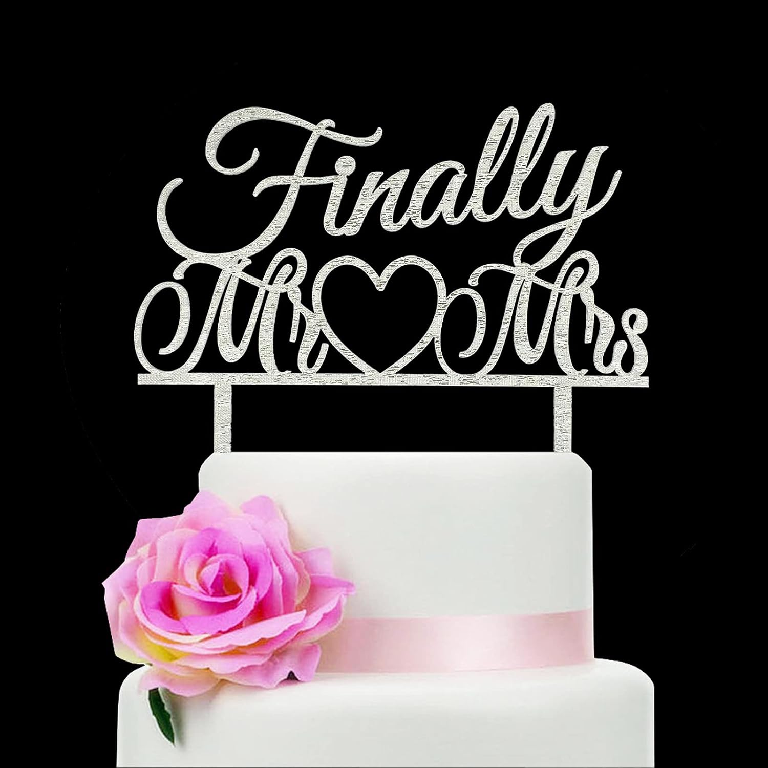 Finally Mr & Mrs Cake Topper, Mr & Mrs Wedding Cake Topper, Wedding Anniversary Bridal Shower Party Decorations