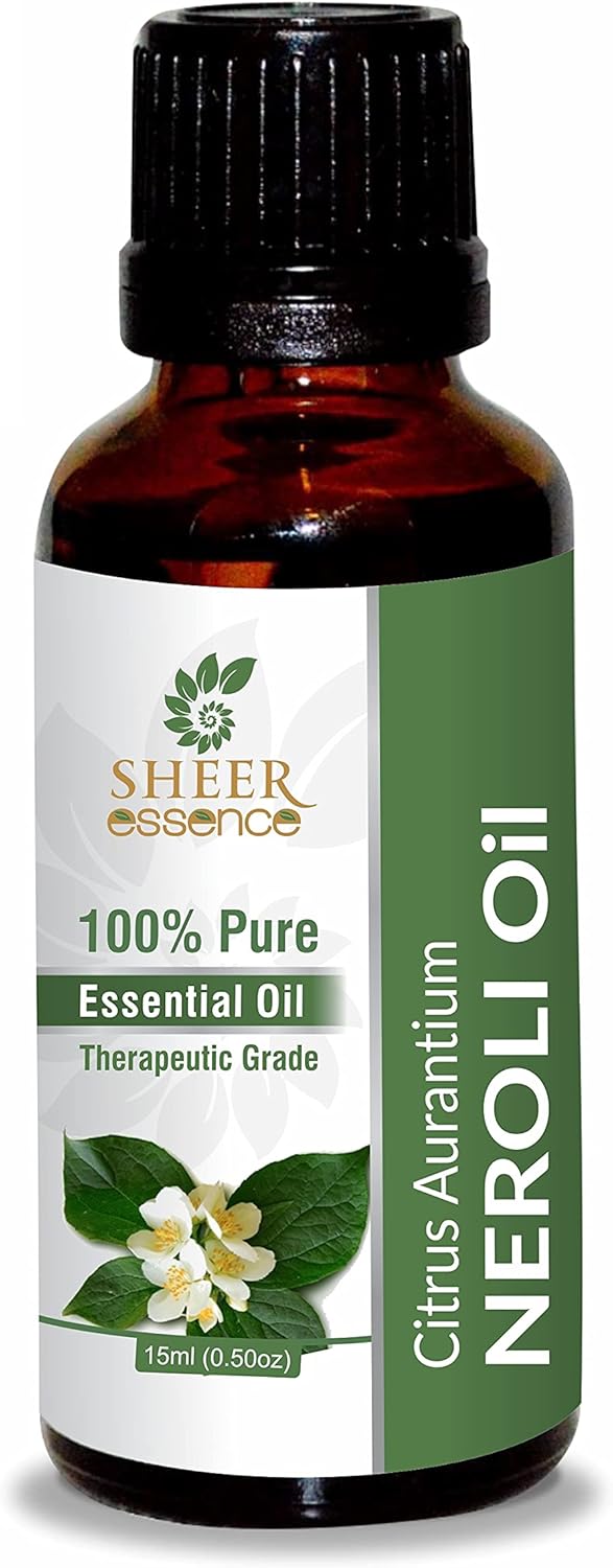 Neroli Oil 15 ML (0.51 Fl.OZ) | 100% Pure Natural Undiluted Uncut Therapeutic Grade Citrus Aurantium Essential Oil