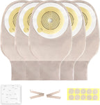 5 PCS Colostomy Bags,Ostomy Supplies,One Piece Drainable Ostomy Pouch Bags with 2 Clips Closure for Ileostomy Stoma Care,20mm-60mm Cut-to-Fit