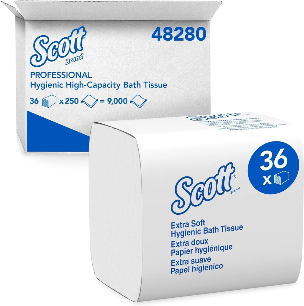 Hygienic Bathroom Tissue, 2-Ply, 250/pack, 36/carton