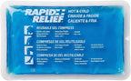 Rapid Relief Reusable Hot & Cold Gel Compress with Contour-Gel 5 1/4x9-Inch Medium Cold Compress Blue Gel Ice Pack for Injuries