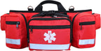 Professional First Aid Waist Pack,Medical Trauma Bag with Reflective,Portable First Aid Fanny Pack - for Emergency at Home,Outdoors,Hiking,Red