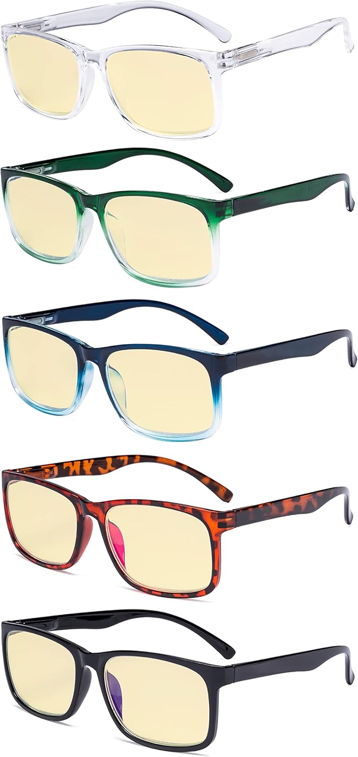 Eyekepper 5-pack Large Frame Reading Glasses - Stylish Reader Eyeglasses for Men Women Reading