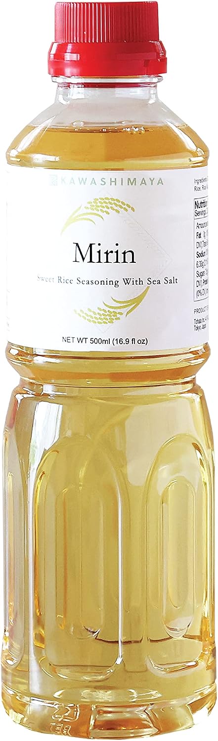 Kawashimaya Mirin Cooking Wine, Japanese Traditional Sweet Rice Seasoning, Made in Japan 16.9 fl oz (500ml)