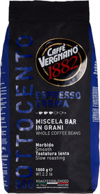 Caffe Vergnano Espresso Roast "Crema 800 Blend" Whole Bean Coffee | 2.2 Lb Bag (1 kilo) | Imported from Italy