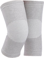 Bamboo Charcoal Knee Sleeve - Bamboo Compression Knee Sleeve for Men and Women - Elastic Warm Knee Brace for Arthritis(Gray, Large)