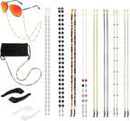 Damanse Eyeglass Chain,8 Pcs Beaded Eye Glasses Strap Holders around Neck For Women