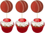 Gyufise 36Pcs Cricket Cupcake Toppers Sports Ball Cricket Cupcake Picks Cricket Theme Birthday Cake Decorations for Baby Shower Kids Birthday Party Cake Decorations Supplies